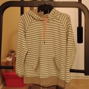 Tek Gear Striped Hoodie with Coral Accents